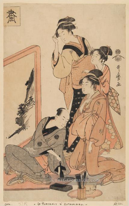 Die vier Tugenden Kitagawa Utamaro Ukiyo e Bijin ga Ölgemälde